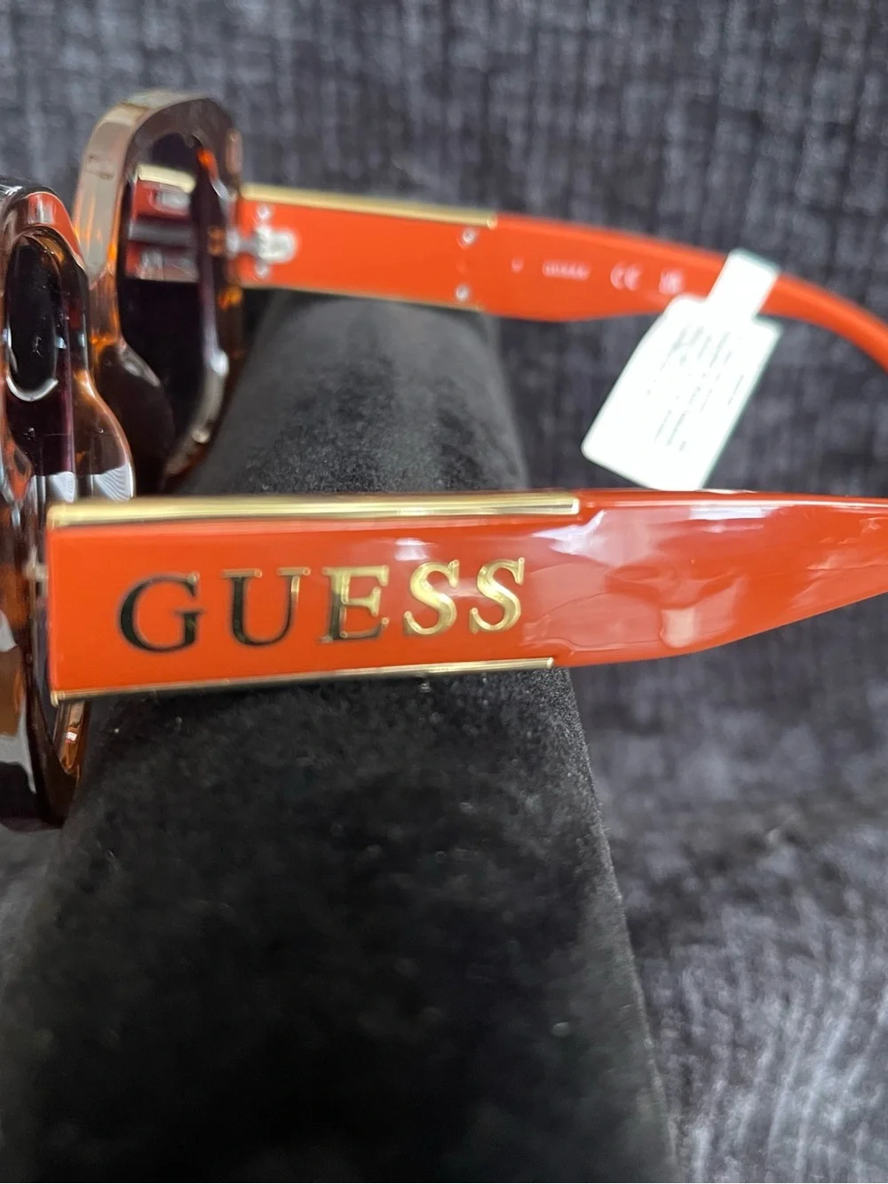 GUESS Women's Tortoiseshell Brown Oversized Square Sunglasses